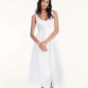 J. Crew NWT❗️Button Front Eyelet Dress with Elastic Back